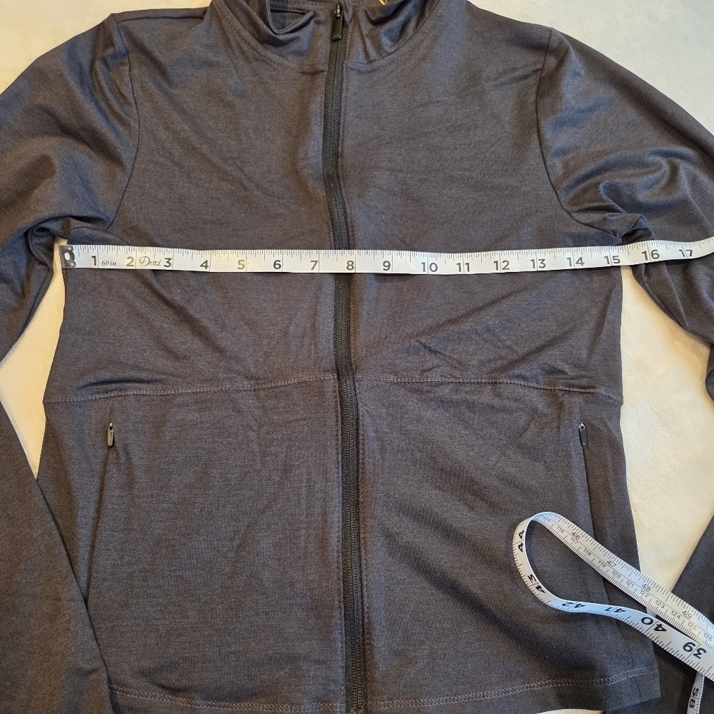 Women's Soft Stretch Jacket - Heathered Black Small New Active Running Gym Work - Picture 10 of 12